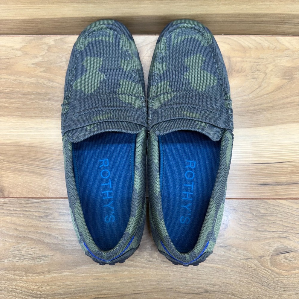 Rothys The Driver Loafer Mens 8 Forrest Camo Penny Modern Minimalist Travel Walk - Picture 8 of 10